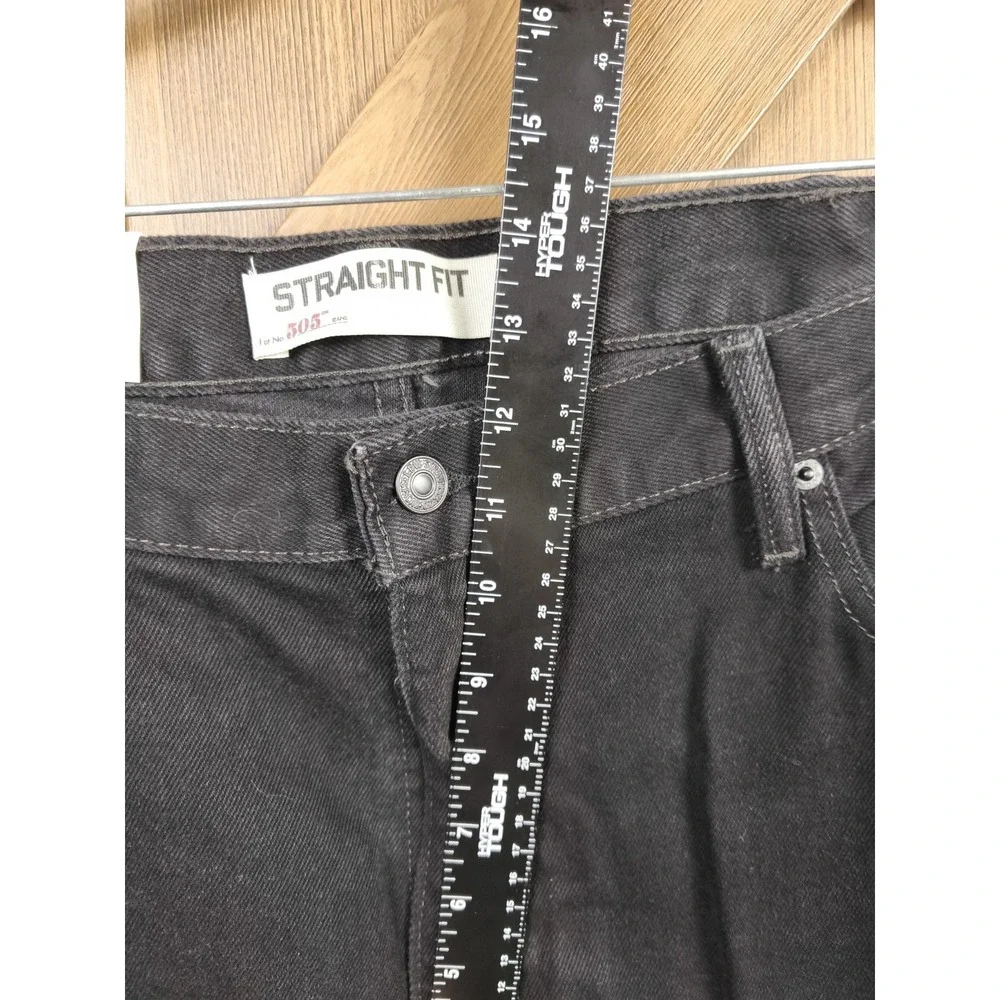 Levi's 505 Regular Fit Black Straight Leg Jeans Men's 40x30
